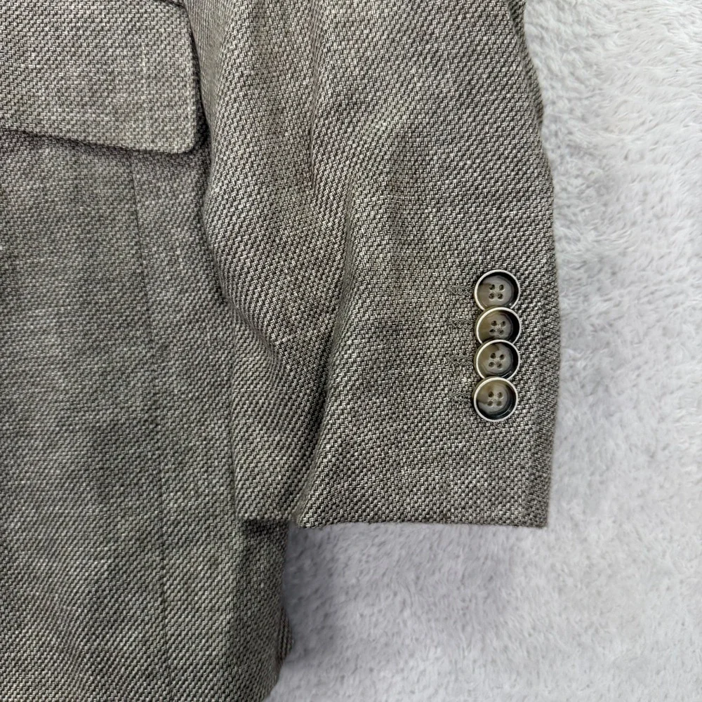 Joseph Abboud Men 38R Slim Fit Sport Coat Heritage Comero Linen Wool Elbow Patch